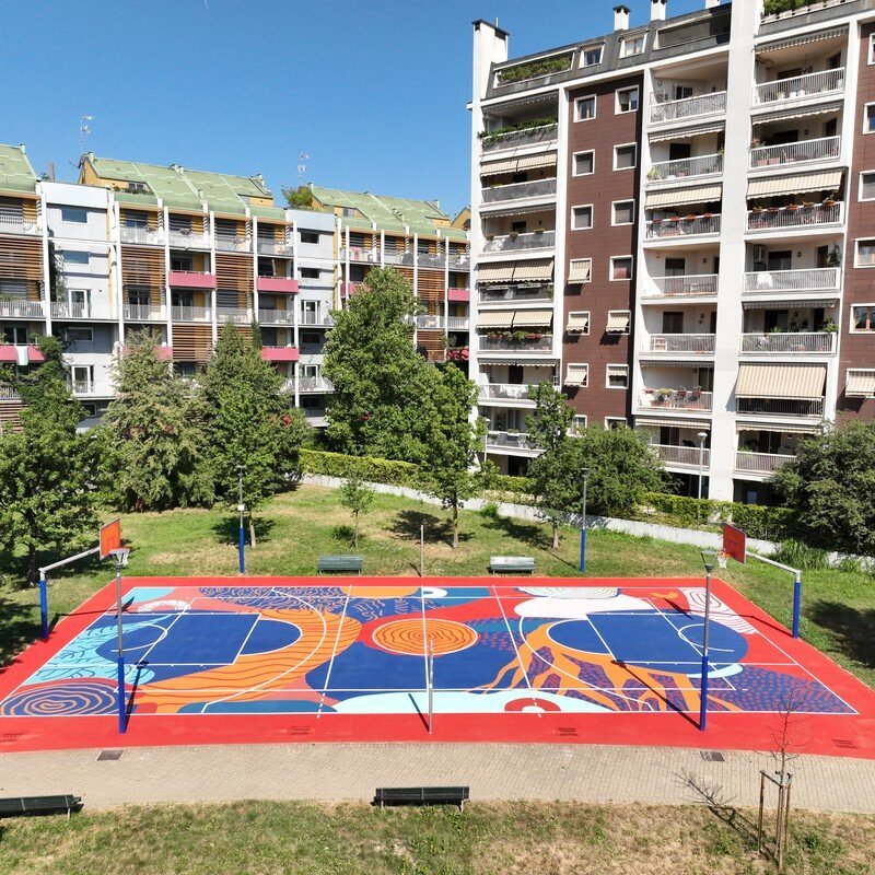 Veduta campo da basket Calabiana