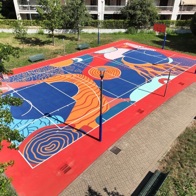 Veduta campo da basket Calabiana